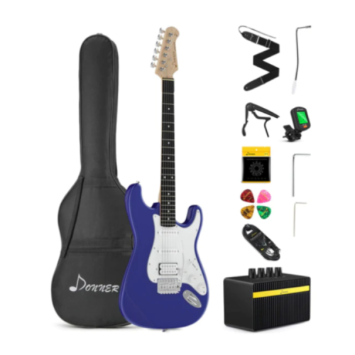 באנדל גיטרה חשמלית בצבע כחול כהה DONNER DST100SBL